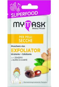 Mymask Superfood Exfoliator - Ενυδατικό πήλινγκ προσώπου με Τζίντζερ, βούτηρο καριτέ, κόκκους βερύκοκκου στο Placebopharmacy
