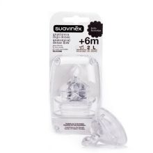 Suavinex Aνατομική Θηλή Σιλικόνης Για Μπιμπερό Μεγάλης Ροής 2L (6Μ+) στο Placebopharmacy