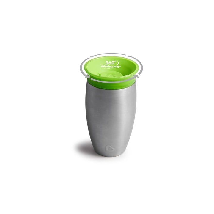 Munchkin Ανοξείδωτο Ισοθερμικό Green Miracle 360° Sippy Cup 296ml στο Placebopharmacy