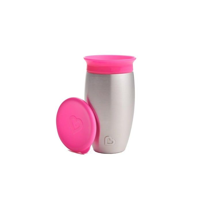 Munchkin Ανοξείδωτο Ισοθερμικό Pink Miracle 360° Sippy Cup 296ml στο Placebopharmacy