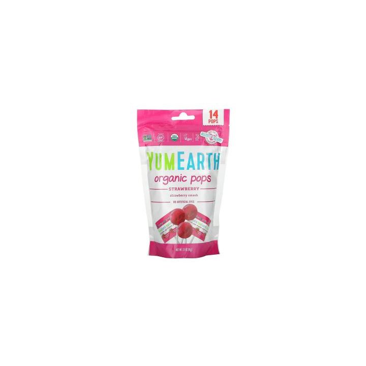 YUM EARTH Organic Pops Strawberry 85gr στο Placebopharmacy