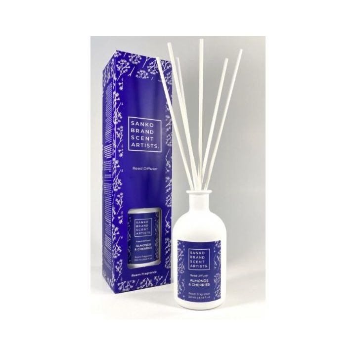 SANKO Brand Scent Artists. Reed Diffuser - ALMOND & CHERRIES 250ML στο Placebopharmacy