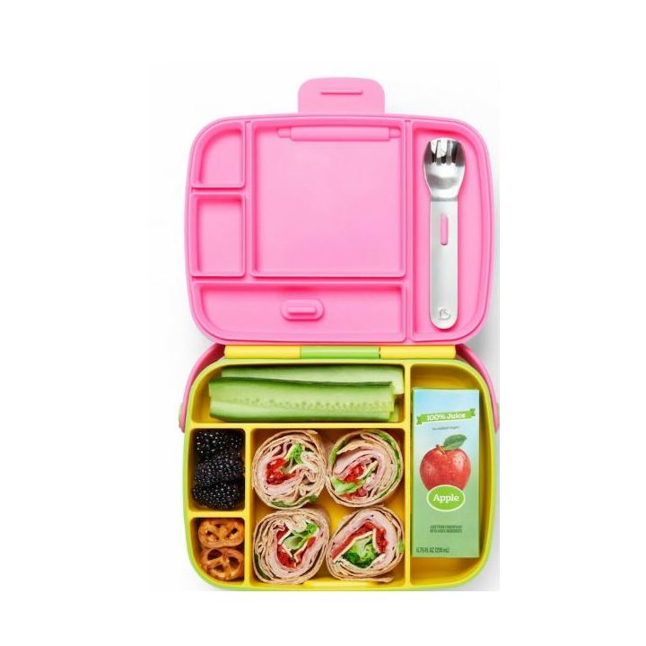 Munchkin Πλαστικό Παιδικό Σετ Φαγητού Yellow / Pink στο Placebopharmacy