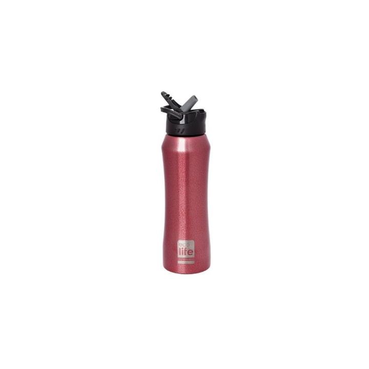Ecolife Black Thermos 550ml | Eσωτερικό καλαμάκι στο Placebopharmacy